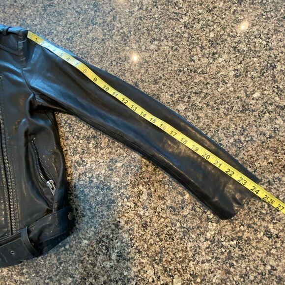 Mackage for Aritzia Black Lamb Skin Leather Moto Jacket Size XS - Picture 8 of 13